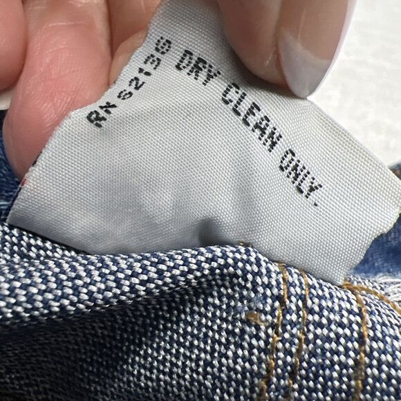 VINTAGE Guess Jeans Womens 28? Dark Blue High Rise Straight Denim Made in USA - Picture 9 of 12